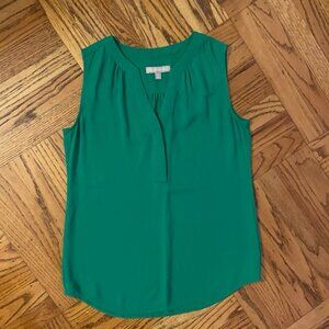 Banana Republic sleeveless green blouse, size XS